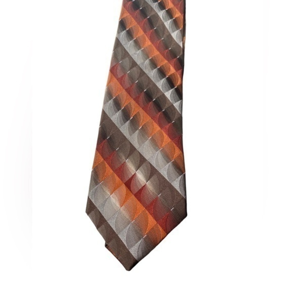Vintage Van Heusen brown and Orange men’s silk tie
